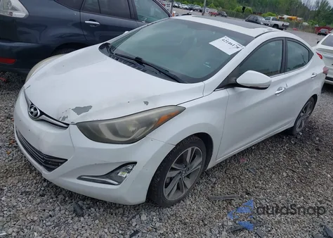 2015 Hyundai Elantra Limited z USA, uszkodzony, nr VIN 5NPDH4AE2FH607458